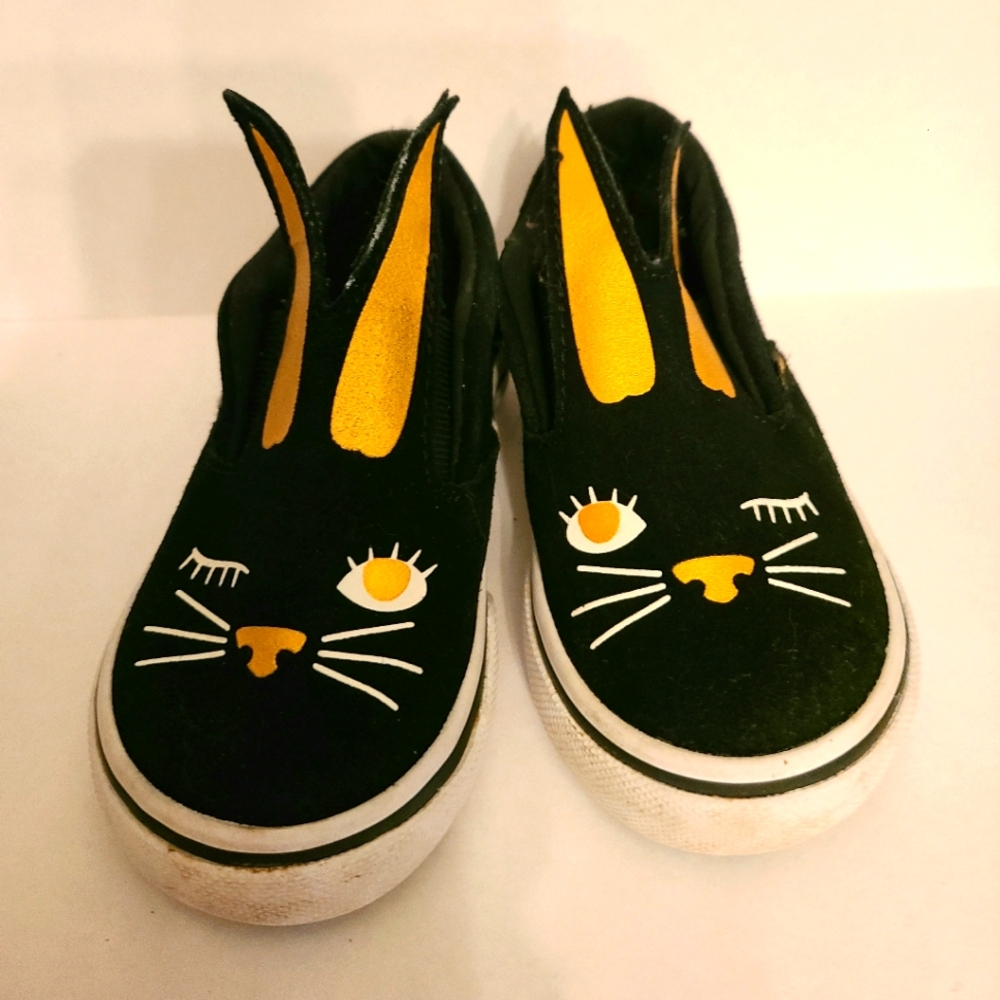 Vans Bunny Rabbit Black Slide On Shoes - Toddler Size 6